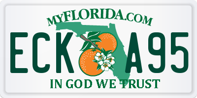 FL license plate ECKA95