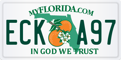 FL license plate ECKA97