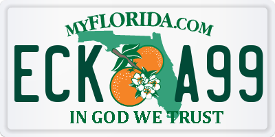 FL license plate ECKA99