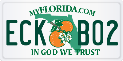 FL license plate ECKB02
