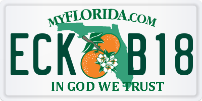 FL license plate ECKB18