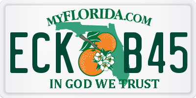 FL license plate ECKB45