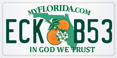 FL license plate ECKB53