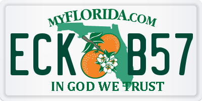 FL license plate ECKB57