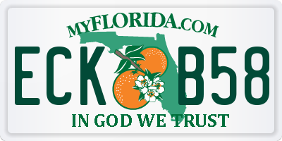 FL license plate ECKB58