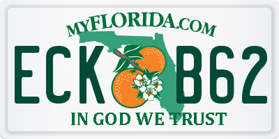 FL license plate ECKB62