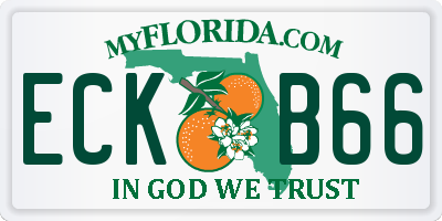FL license plate ECKB66