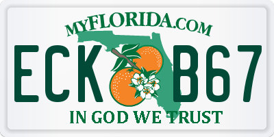 FL license plate ECKB67