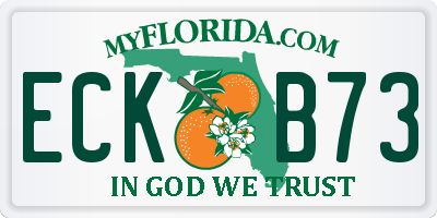 FL license plate ECKB73