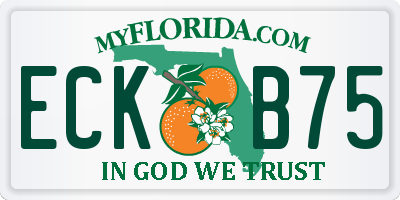 FL license plate ECKB75