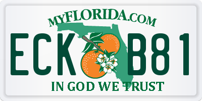 FL license plate ECKB81