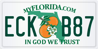 FL license plate ECKB87