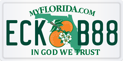 FL license plate ECKB88