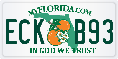 FL license plate ECKB93