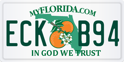 FL license plate ECKB94