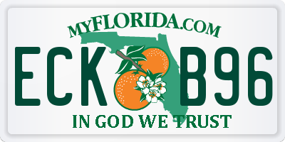 FL license plate ECKB96