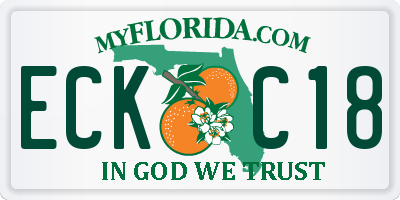 FL license plate ECKC18