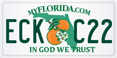 FL license plate ECKC22