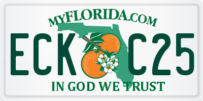 FL license plate ECKC25