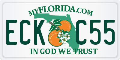 FL license plate ECKC55
