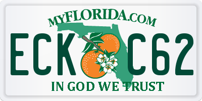 FL license plate ECKC62