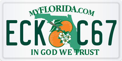 FL license plate ECKC67