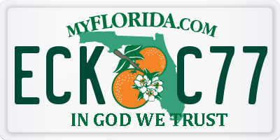 FL license plate ECKC77