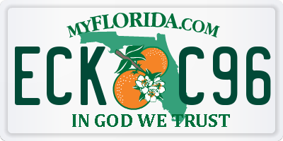 FL license plate ECKC96