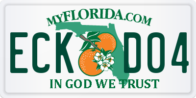 FL license plate ECKD04