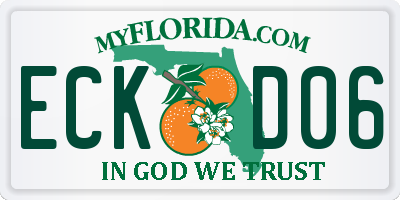 FL license plate ECKD06