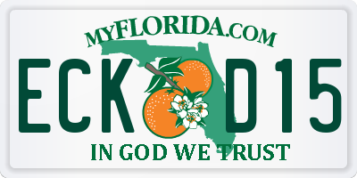 FL license plate ECKD15
