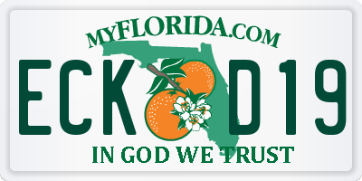 FL license plate ECKD19