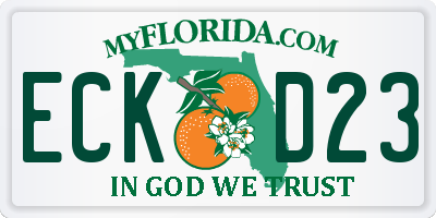 FL license plate ECKD23