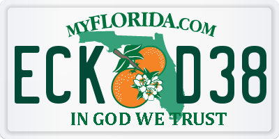 FL license plate ECKD38