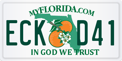 FL license plate ECKD41