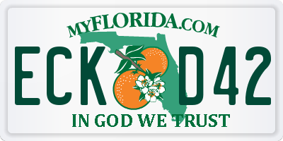FL license plate ECKD42