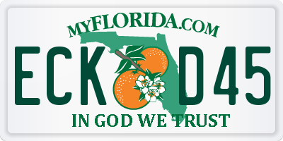 FL license plate ECKD45