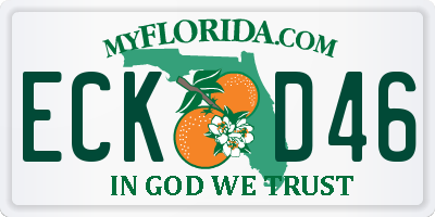 FL license plate ECKD46