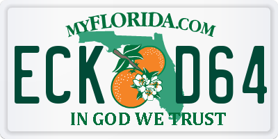 FL license plate ECKD64