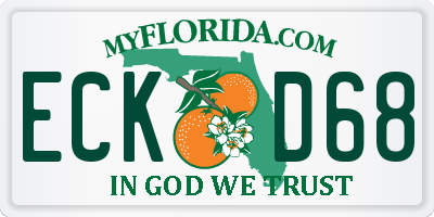FL license plate ECKD68