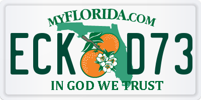 FL license plate ECKD73