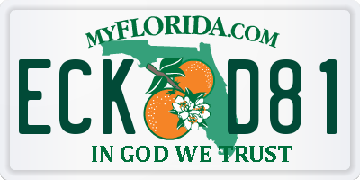 FL license plate ECKD81