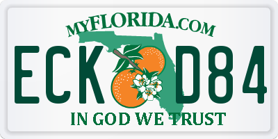 FL license plate ECKD84