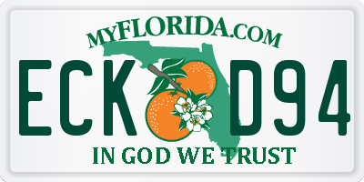 FL license plate ECKD94