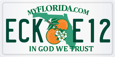 FL license plate ECKE12