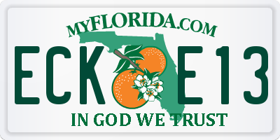 FL license plate ECKE13