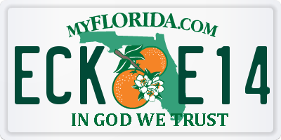 FL license plate ECKE14