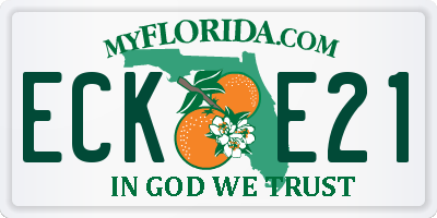 FL license plate ECKE21
