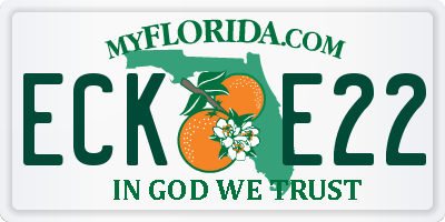 FL license plate ECKE22