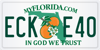 FL license plate ECKE40
